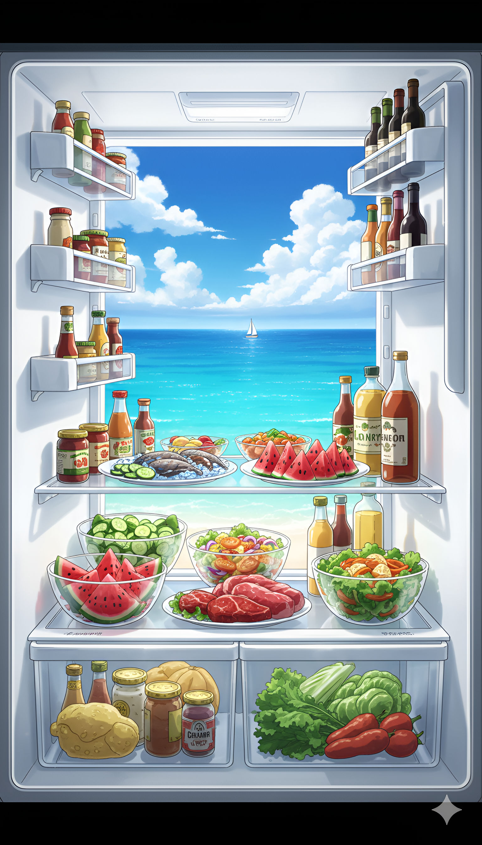 Refrigerator to the Ocean (or Fridge Full of Summer)