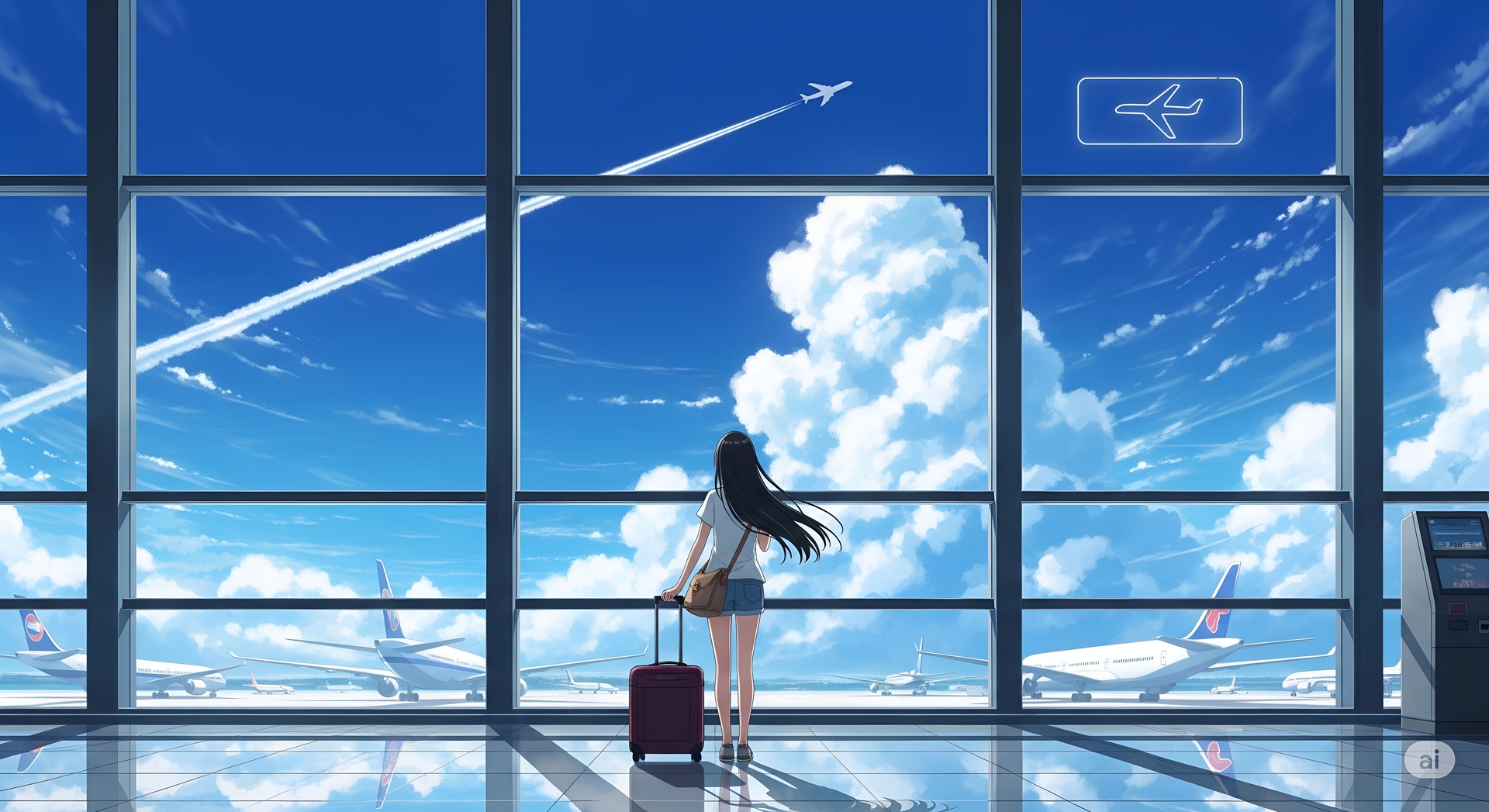 Waiting at the Airport Window