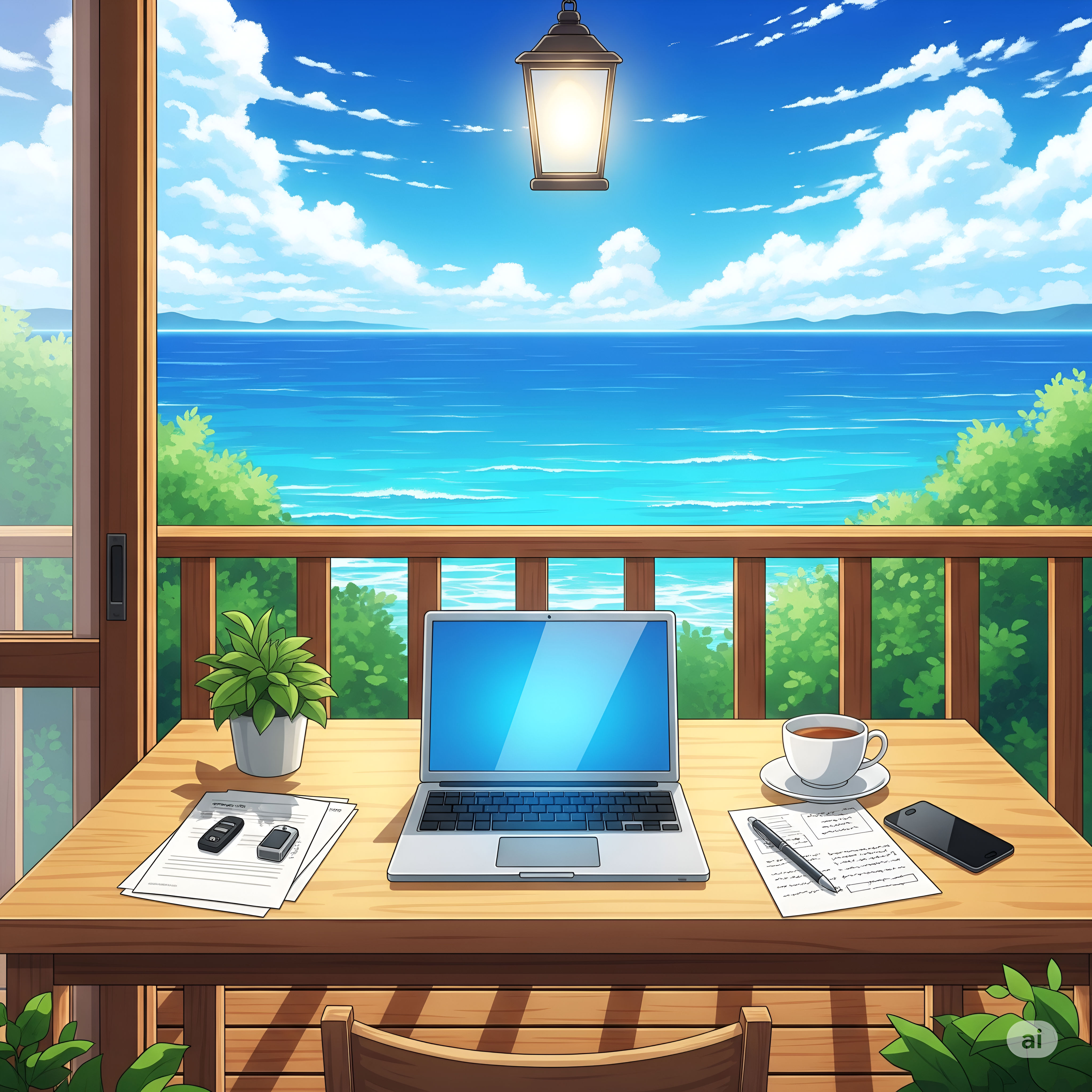 Remote Work by the Ocean