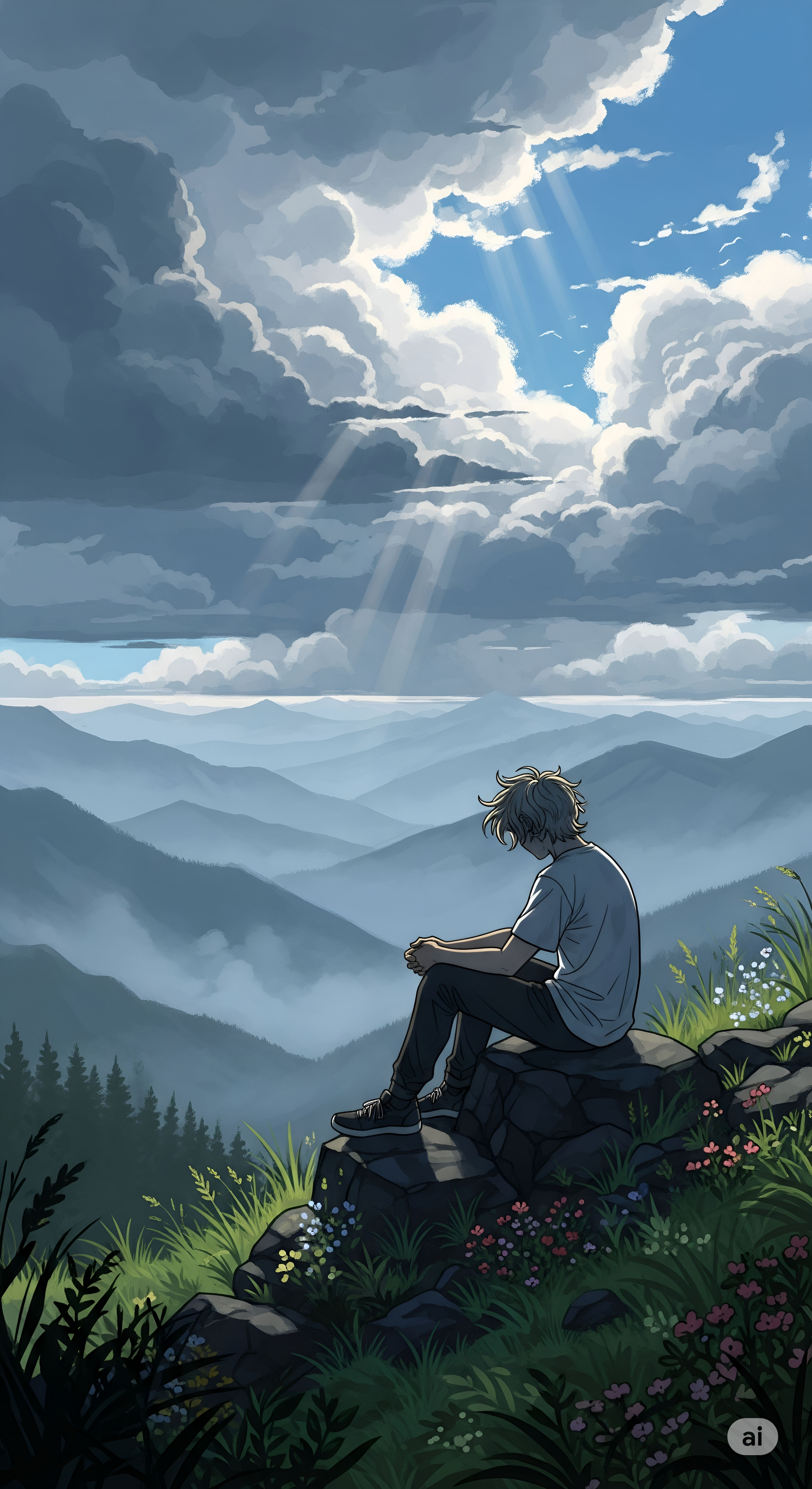 Solitude on the Mountain Peak