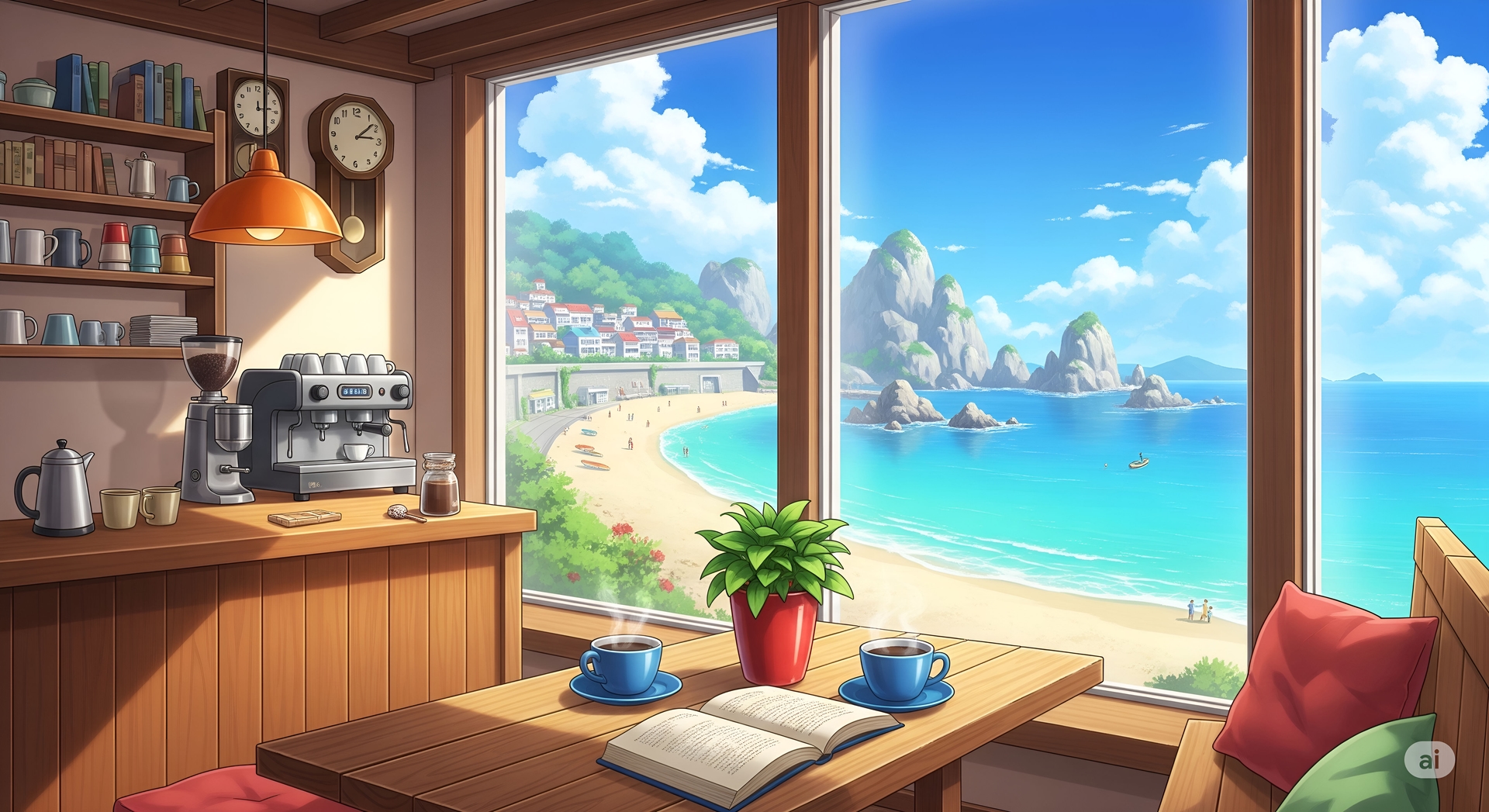 Cafe with a Seaside View