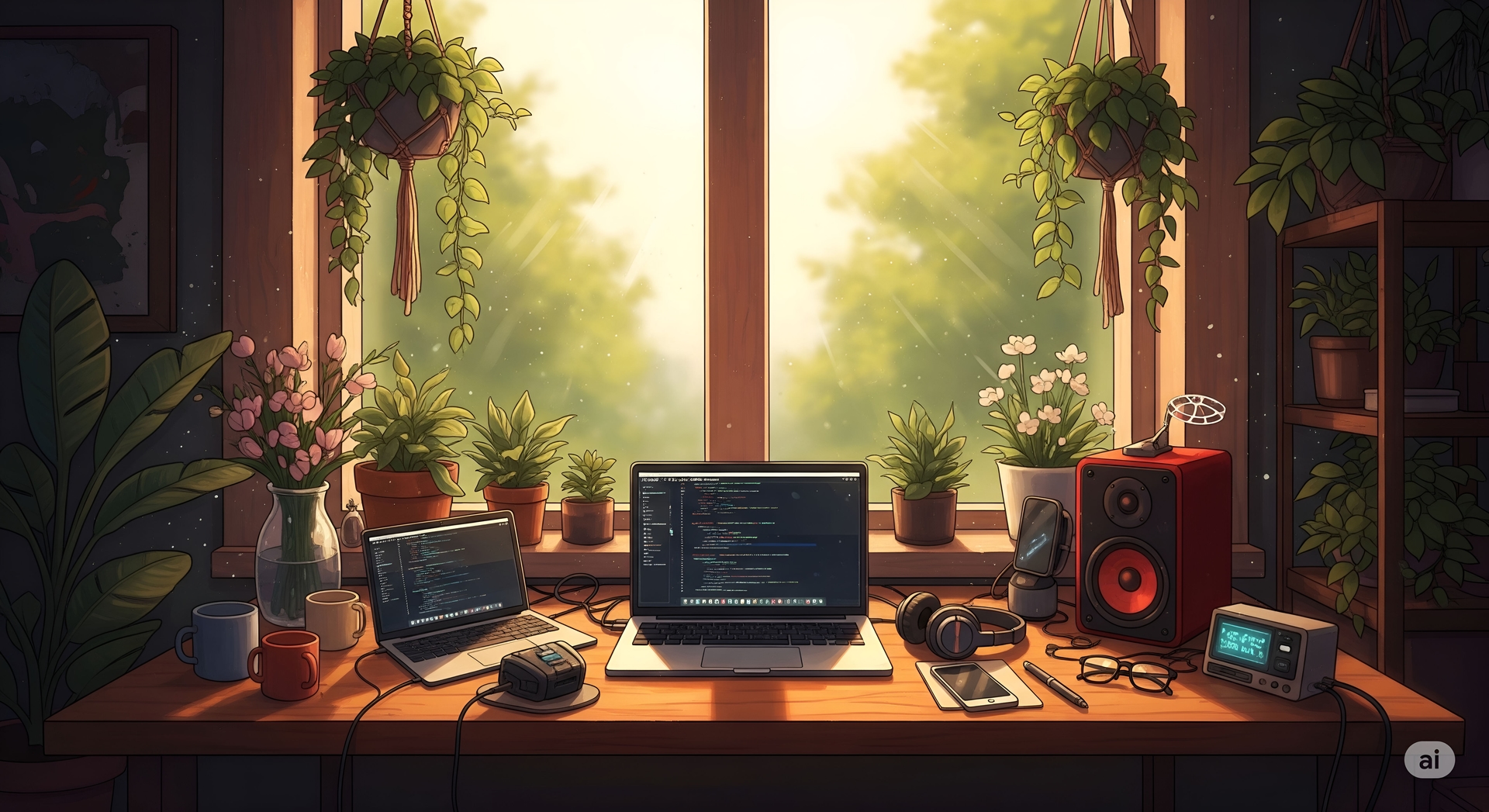 Programmer's Desk with a View